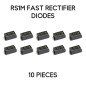 Diodes redresseurs rapides RS1M - 10 pièces Diodes redresseurs rapides RS1M - 10 pièces