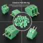 Connecteur de Bornier de PCB, 50pcs 2.54mm 2 Poles Connecteur Universel de Bornier à Vis Vert PCB