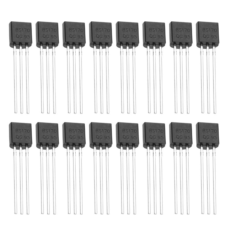 eMagTech 50pcs BS170 Transistor Mosfet Remplacement N Canal Redresseur MOSFET Tube N-canal Tubes à Effet de Champ pour Projet de