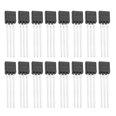 eMagTech 50pcs BS170 Transistor Mosfet Remplacement N Canal Redresseur MOSFET Tube N-canal Tubes à Effet de Champ pour Projet de