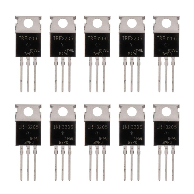 BOJACK IRF3205 MOSFET Transistors 110 A 55 V MOSFET de puissance à canal N TO-220AB (paquet de 10 pièces) BOJACK IRF3205 MOSFET Transistors 110 A 55 V MOSFET de puissance à canal N TO-220AB (paquet de 10 pièces)