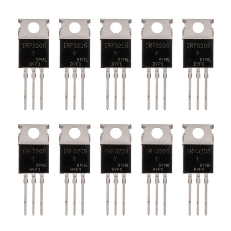 BOJACK IRF3205 MOSFET Transistors 110 A 55 V MOSFET de puissance à canal N TO-220AB (paquet de 10 pièces)