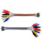 Oiyagai Lot de 2 Câbles Test Pinces Crocodile-Dupont 10 Broches 20cm, Mâle et Femelle, pour Arduino/Raspberry Pi/Orange Pi Oiyagai Lot de 2 Câbles Test Pinces Crocodile-Dupont 10 Broches 20cm, Mâle et Femelle, pour Arduino/Raspberry Pi/Orange Pi