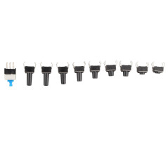 HALJIA 10 valeurs 100 pcs tactile Push Button Switch Micro momentané Tact Assortiment kit (100)