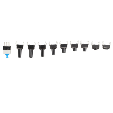 HALJIA 10 valeurs 100 pcs tactile Push Button Switch Micro momentané Tact Assortiment kit (100)