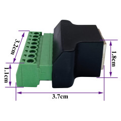 AAOTOKK RJ45 Borne à vis RJ45 8P 8C Femelle à 8Pin Femelle Boulon Bornes à Vis Ethernet Net Network Pluggable Type Jack Plug pou