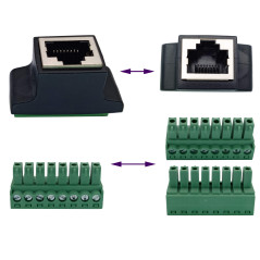 AAOTOKK RJ45 Borne à vis RJ45 8P 8C Femelle à 8Pin Femelle Boulon Bornes à Vis Ethernet Net Network Pluggable Type Jack Plug pou