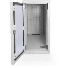 DIGITUS Armoire PC - IP20 - Verrouillable - sur roulettes - Dimensions intérieures 583x246x550 mm - Ventilation Passive - Gris