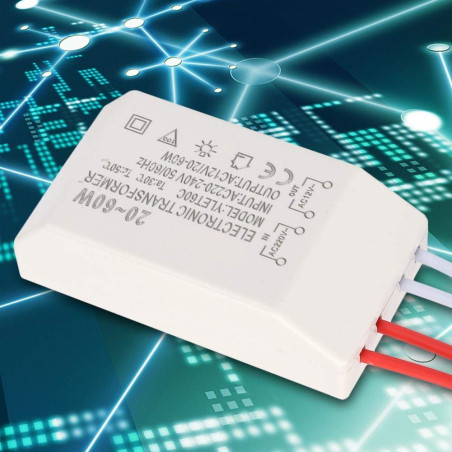 Transformateur Électronique AC 220V à AC 12V Pilote d'Alimentation Intelligent pour Lampes Halogène pour Ampoule G5.3 G4