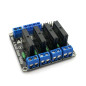 Fasizi Carte de Module de Relais à Semi-conducteurs 4 canaux 5 v déclencheur de Bas Niveau SSR Fasizi Carte de Module de Relais à Semi-conducteurs 4 canaux 5 v déclencheur de Bas Niveau SSR