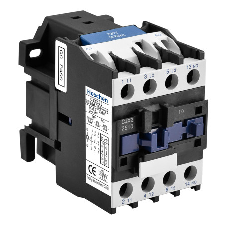 Heschen CJX2-2510 Bobine de contact 3 pôles 220V 50/60Hz 3 pôles normalement ouvert Ie 25A Ue 380V