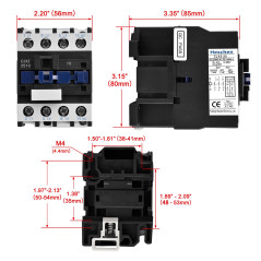 Heschen CJX2-2510 Bobine de contact 3 pôles 220V 50/60Hz 3 pôles normalement ouvert Ie 25A Ue 380V