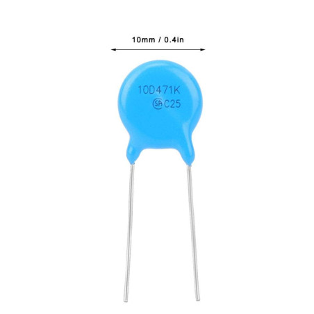 50pcs Varistances 470V 10D471K 10K471 Varistances Diamètre de Varistances 10mm