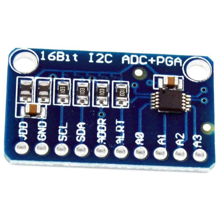 ARCELI Convertisseur PGA ADC analogique-numérique 16 bits 16 octets 4 canaux I2C IIC pour Arduino Raspberry Pi