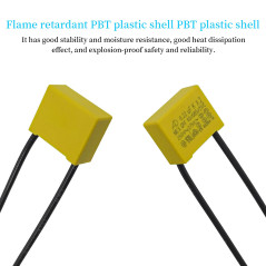 BuxiuGK 6 Pièces Condensateur Polypropylène 0.22uf 220nF 275V X2 Condensateur de Sécurité pour Feux Clignotants et Ampoules LED