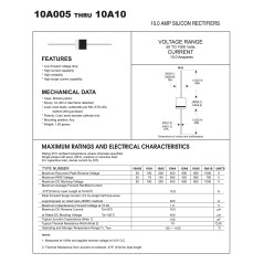 HUABAN 20 pièces 10A10 Diode de redressement 10A 1000V R-6 Axial 10 Amp 1000 Volt