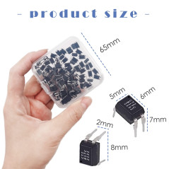 XPOOP 100 Pièces Optocoupleur PC817C, 2,54 Mm Optocoupleur Dip-4 Photocoupleur, Optocoupleurs Compatibles, Optocoupler, Photocou