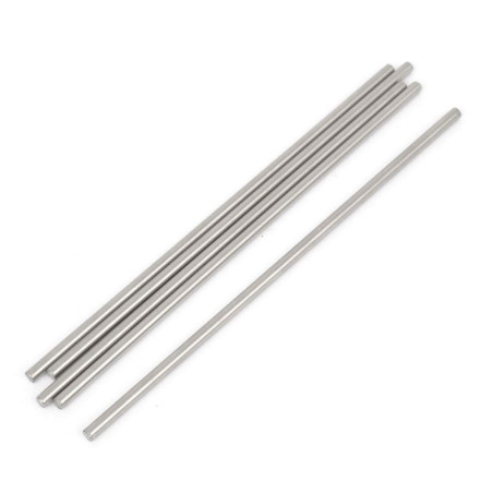 sourcingmap 5pcs Tige 3 mm x 120 mm en Acier Inoxydable Rond Barre Pour Avion RC