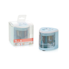 Peach PO102 Taille-crayon électrique universel avec pièces de rechange pour crayons de couleur, eye-liner et crayons de cire Ble