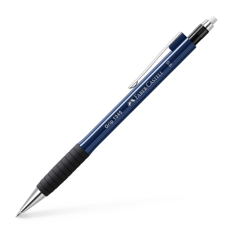 FABER-CASTELL 134551 - Porte-mine GRIP 1345 bleu marine, dureté B, épaisseur de mine 0,5 mm, avec gomme intégrée, 1 pièce FABER-CASTELL 134551 - Porte-mine GRIP 1345 bleu marine, dureté B, épaisseur de mine 0,5 mm, avec gomme intégrée, 1 pièce
