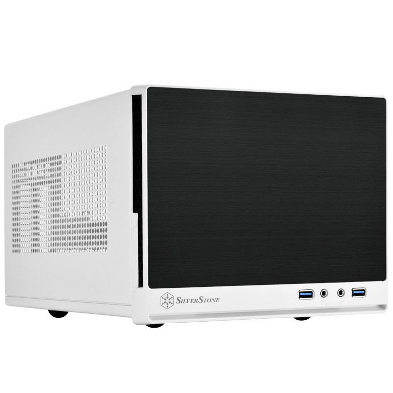 SilverStone SST-SG13WB-Q - Sugo Boîtier PC cube compact Mini-ITX, Panneau frontal en plastique avec un fini en faux aluminium, n SilverStone SST-SG13WB-Q - Sugo Boîtier PC cube compact Mini-ITX, Panneau frontal en plastique avec un fini en faux aluminium, n