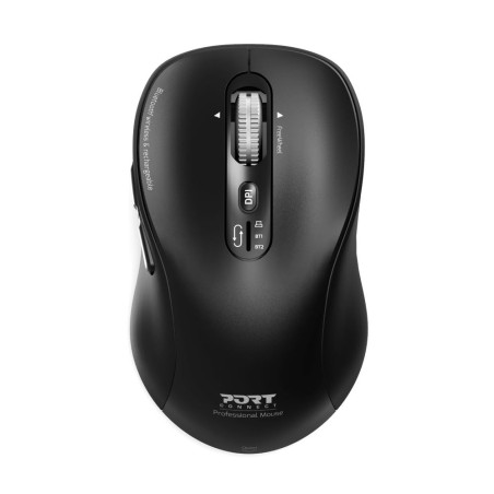Port Connect Souris Expert Bluetooth sans Fil Rechargeable USB-a/USB-c silencieuse Noir