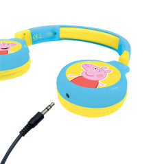 Lexibook, Peppa Pig, Casque Audio Enfant 2-en-1 Bluetooth et Filaire - Stéréo, sans Fil, Filaire, Son limité, Pliable, Ajustable