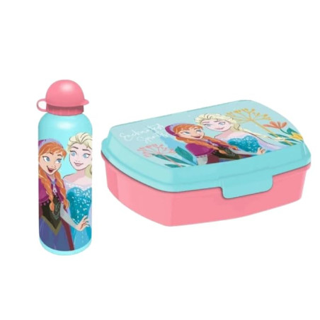 Blister Sandwichera + Cantimplora aluminio Frozen Disney 500ml