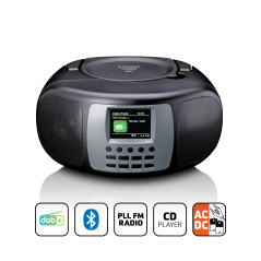 Lenco SCD-860 - Radio CD Portable - Radio Dab+ et FM - Bluetooth - Lecteur CD à Chargement par Le Haut - écran 2,4 TFT - Deux al