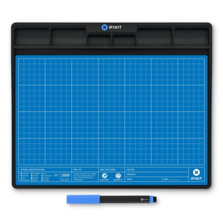 iFixit FixMat, tapis de travail magnétique avec compartiments pour vis et composants lors de réparations électroniques, antistat