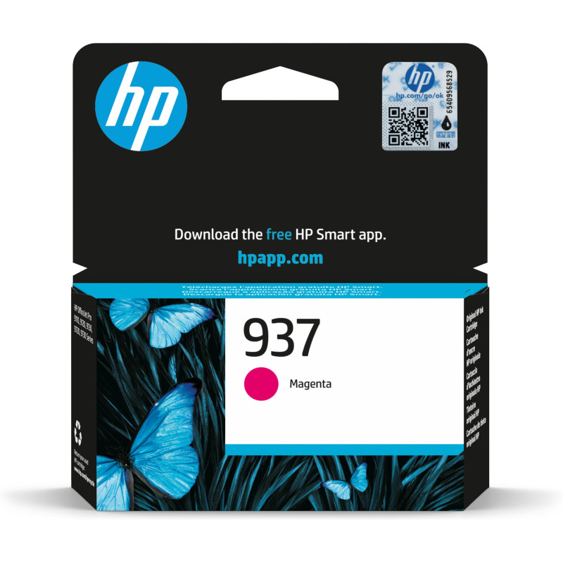 HP 937 (4S6W3NE) Cartouche d'encre Magenta d'origine pour imprimante Grand Format OfficeJet Pro 9720e; 9730e et HP OfficeJet Pro