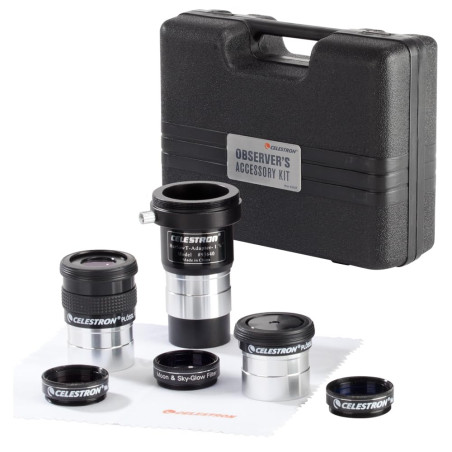 Celestron 94308 Observer Eyepiece & Filter Accessory Kit, 8 Piece, Black