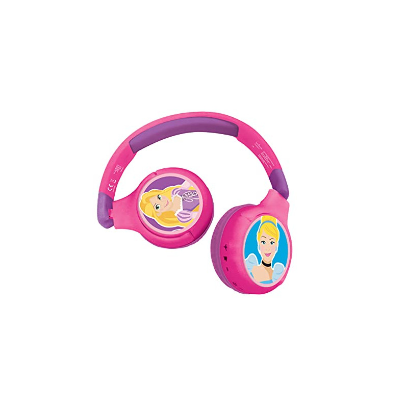 Lexibook Disney Princesses Casque Audio Enfant 2-en-1 Bluetooth et Filaire - Stéréo, sans Fil, Filaire, Son limité, Pliable, Aju Lexibook Disney Princesses Casque Audio Enfant 2-en-1 Bluetooth et Filaire - Stéréo, sans Fil, Filaire, Son limité, Pliable, Aju