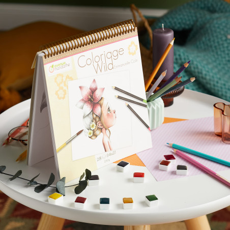 MY MANDARINE GY065O - Un carnet de coloriage Wild - 28 pages 20x20 cm - Coloriage pour Adulte - WILD 1