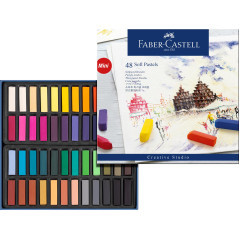 Faber-Castell Studio Quality 128248 Boîte carton de 48 mini craies, pastel tendre de différentes couleurs
