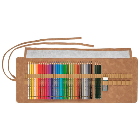 Faber-Castell 110030 Polychromos Colour Pencils, Set de 30 Crayons de Couleur dans un Coffret en Bois, Crayon de Couleurs Profes