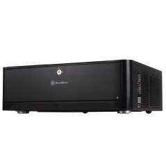 SilverStone SST-GD06B - Grandia Boîtier PC HTPC Micro ATX, Haute performance du flux d'air silencieux, noir