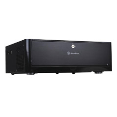 SilverStone SST-GD06B - Grandia Boîtier PC HTPC Micro ATX, Haute performance du flux d'air silencieux, noir