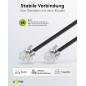 Wentronic Câble modulaire 4 broches 10 m Noir (Import Allemagne) Wentronic Câble modulaire 4 broches 10 m Noir (Import Allemagne)