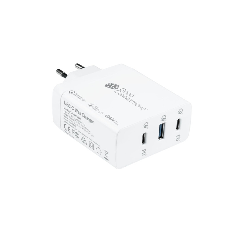 Alcasa PCA-W001W Chargeur d'appareils Mobiles Universel Blanc Secteur Charge Rapide Intérieure