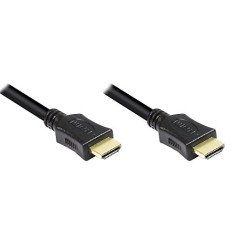 Good Connections - Câble HDMI avec Ethernet, connecteurs plaqués Or 24 carats et Contacts en cuivre 0.75 m Noir