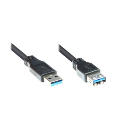 USB 3.0 Kabel 5m Verlängerung schwarz