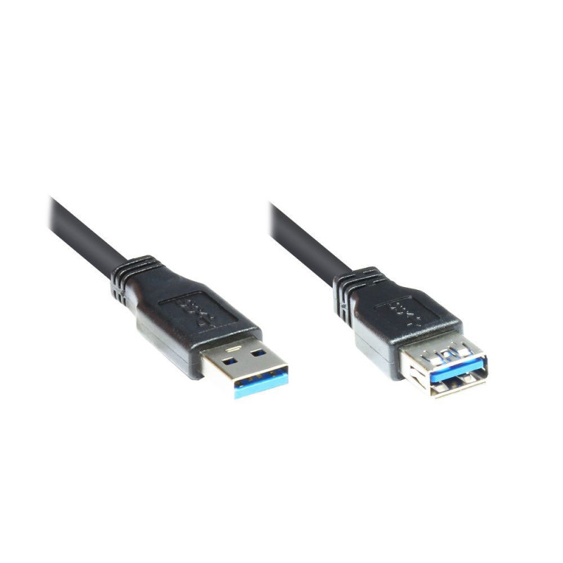USB 3.0 Kabel 5m Verlängerung schwarz USB 3.0 Kabel 5m Verlängerung schwarz