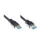 USB 3.0 Kabel 5m Verlängerung schwarz USB 3.0 Kabel 5m Verlängerung schwarz