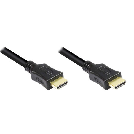 Good Connections - Câble HDMI avec Ethernet, connecteurs plaqués Or 24 carats et Contacts en cuivre 7.5 m Noir