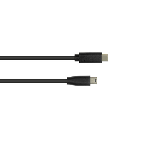 Alcasa 3310-CM010 câble USB 1 m USB 2.0 USB C Mini-USB B Noir