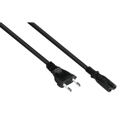 Good Connections Câble d'alimentation européen - 10 m - Fiche européenne type C (droite) vers prise C7/Euro 8 (droite) - Conduct