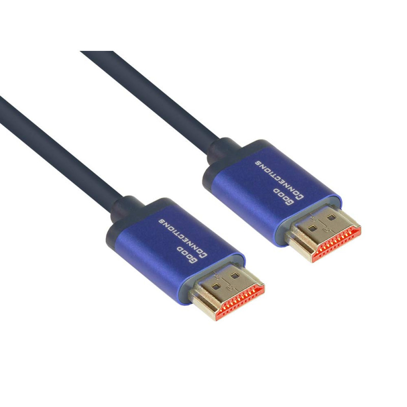 Good Connections SmartFLEX 4521-SF005B Câble HDMI 2.1 ultra haute vitesse - 8K UHD-2 / 4K UHD - Conducteur en cuivre, boîtier en Good Connections SmartFLEX 4521-SF005B Câble HDMI 2.1 ultra haute vitesse - 8K UHD-2 / 4K UHD - Conducteur en cuivre, boîtier en