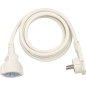 Brennenstuhl A1943201101168980220 1168980220-Alargador eléctrico IP20 H05VV-F3G1,5 de 2 m (Blanco) Con clavija Plana, Multicolor