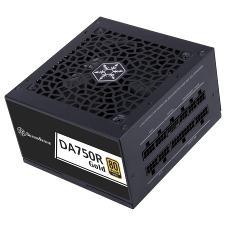 SilverStone Technology DA750R Gold, Bloc d’Alimentation ATX entièrement modulaire ATX 3,0 et PCIe 5,0 750W 80 Plus Gold, SST-DA7
